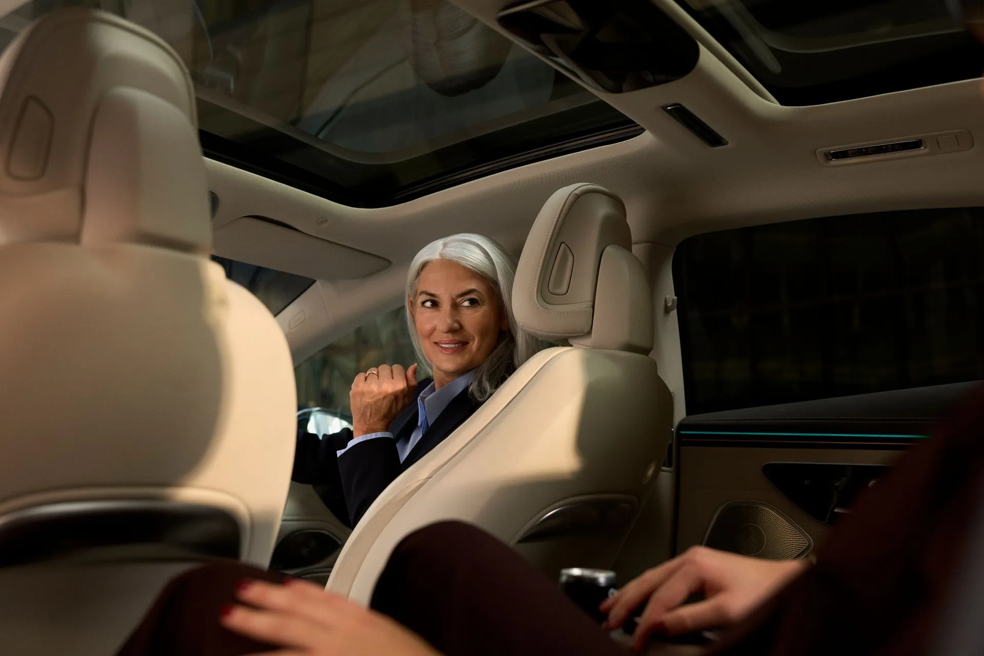 Chauffeur in vehicle